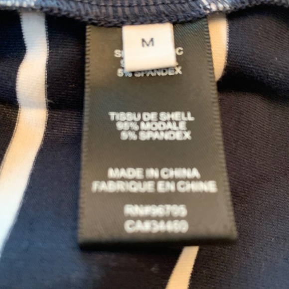 STRIPED DARK NAVY TOP - MODALF TURTLENECK - Picture 6 of 8